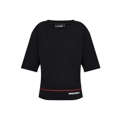 Tricou DSQUARED2,  BLACK T-shirt with logo