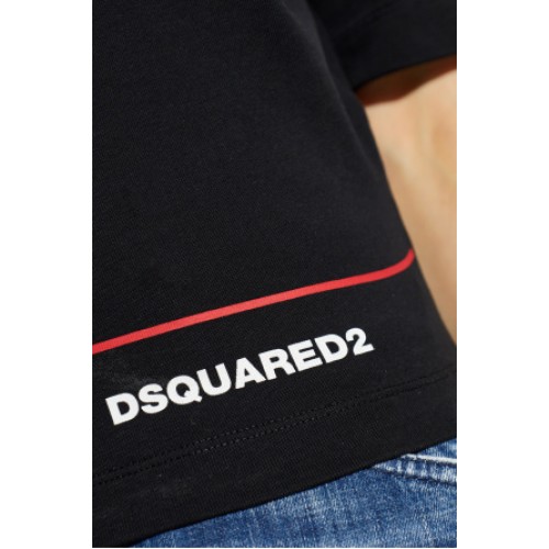 Tricou DSQUARED2,  BLACK T-shirt with logo