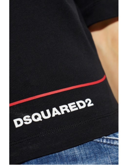 Tricou DSQUARED2,  BLACK T-shirt with logo - S72GD0620D20106900
