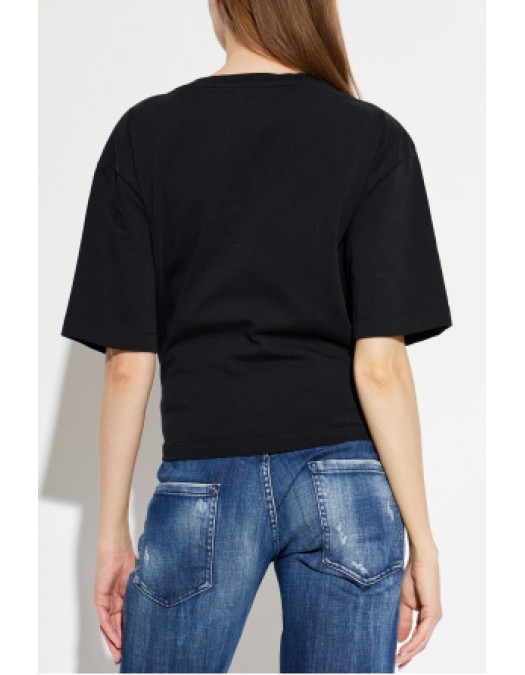 Tricou DSQUARED2,  BLACK T-shirt with logo - S72GD0620D20106900