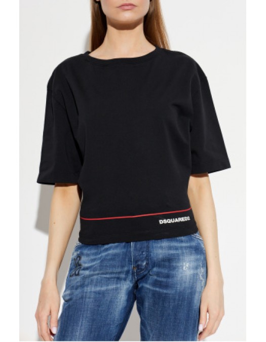 Tricou DSQUARED2,  BLACK T-shirt with logo - S72GD0620D20106900