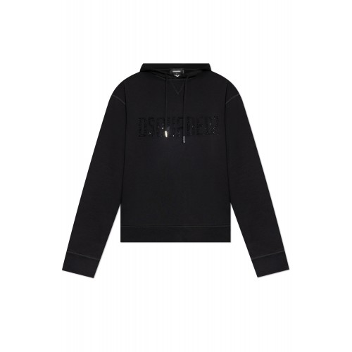 Hanorac DSQUARED2, Shiny Logo Insert, Black Hanorac DSQUARED2, Shiny Logo Insert, Black