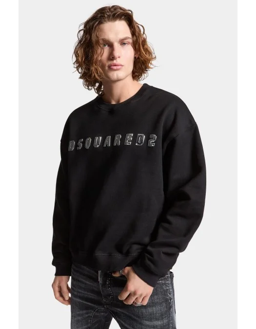 Geaca DSQUARED2, Brushed Fleece, Relax Fit , Black - S72GU0471S25516900