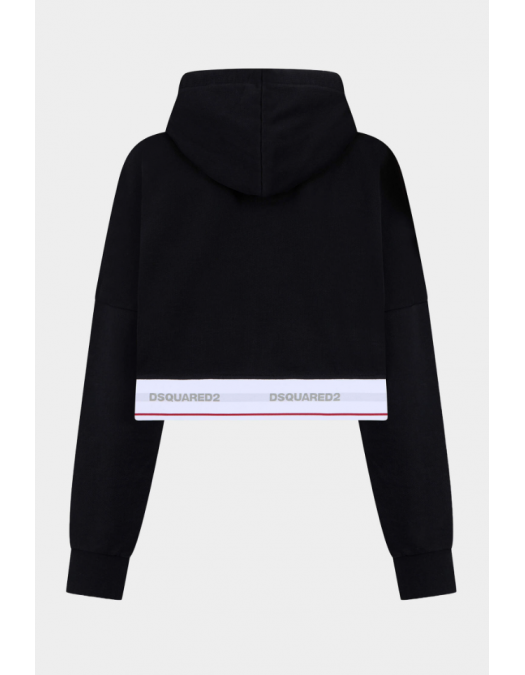 Hanorac DSQUARED2, Tape Elastic Onion Cropped Hoodie - S72GU0522D25028900