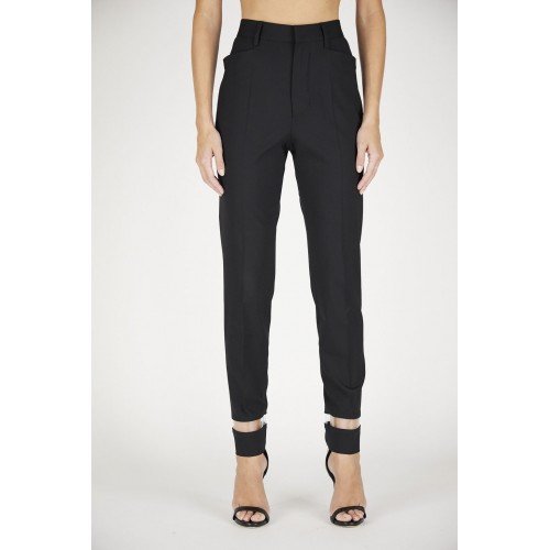 Pantaloni Dsquared2, Insertie incolora, Negru Pantaloni Dsquared2, Insertie incolora, Negru