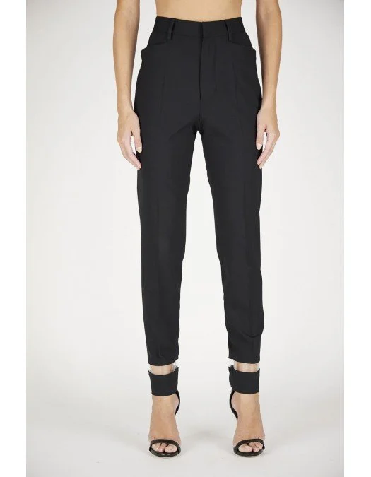 Pantaloni Dsquared2, Insertie incolora, Negru - S72KA1078S40320900 Pantaloni Dsquared2, Insertie incolora, Negru - S72KA1078S40320900