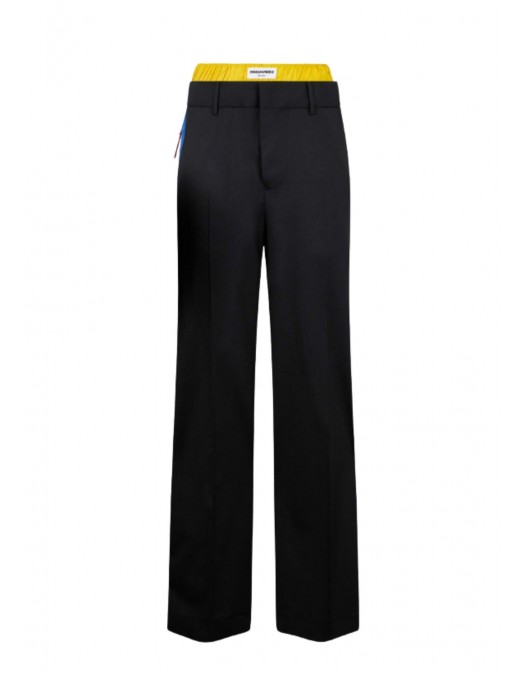 Pantaloni DSQUARED2, D2 Jetski Pant, Black - S72KA1333S40320900