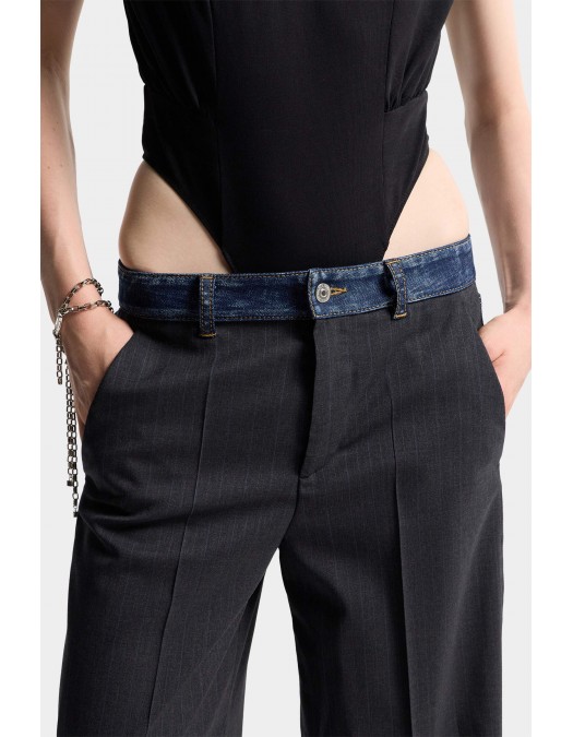 Pantaloni DSQUARED2, Dark Rebel Rider Wash Hybrid Denim Tailor Loose Pant - S72KA1341S35739001F