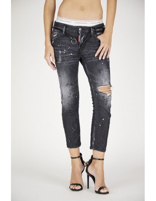BLUGI DSQUARED2 Cool Girl Crop Jeans- S72LB0404S30503900 BLUGI DSQUARED2 Cool Girl Crop Jeans- S72LB0404S30503900