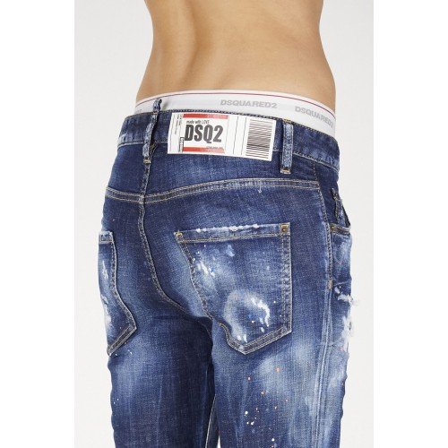 Jeans Dsquared2, Efect uzat, S72LB0406S30342470 Cool Girl Cropped Jeans Dsquared2, Efect uzat, S72LB0406S30342470 Cool Girl Cropped