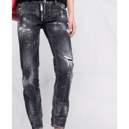 BLUGI DSQUARED2 Paint-Splatter Slim-Fit