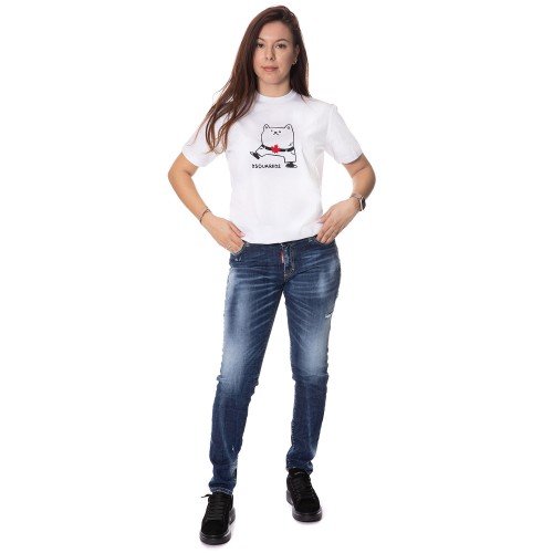 BLUGI DSQUARED2, Medium Waist, Classic, Albastru