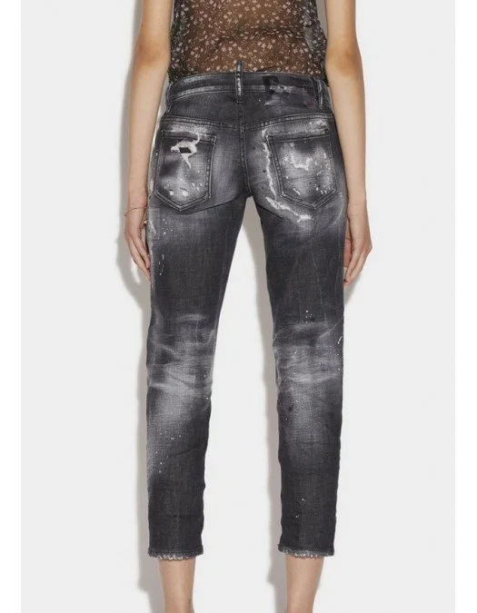 BLUGI DSQUARED2, JENNIFER CROPPED, Black - S72LB0477S30357900 BLUGI DSQUARED2, JENNIFER CROPPED, Black - S72LB0477S30357900