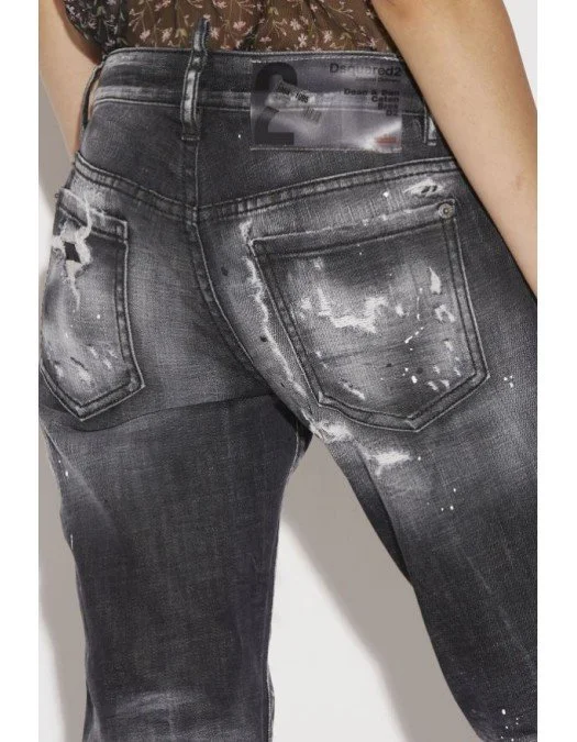 BLUGI DSQUARED2, JENNIFER CROPPED, Black - S72LB0477S30357900 BLUGI DSQUARED2, JENNIFER CROPPED, Black - S72LB0477S30357900