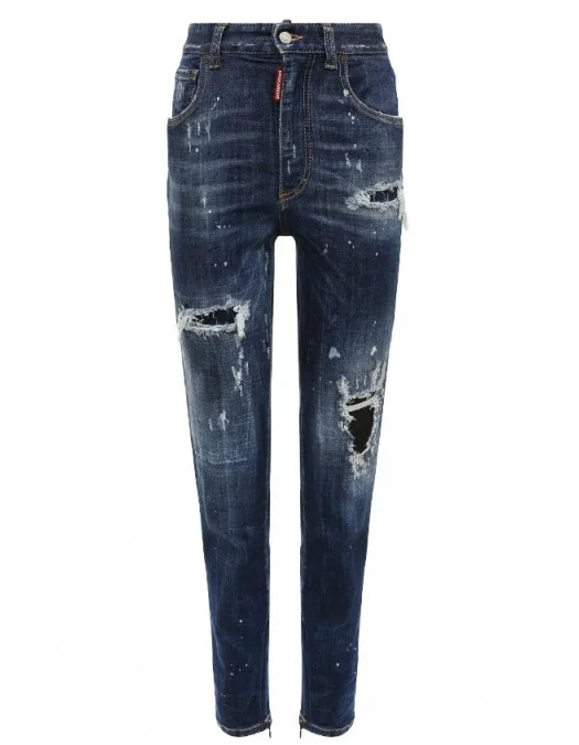 Blugi  DSQUARED2, High Waist Twiggy, Blue - S72LB0684S30872470