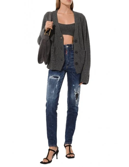 Blugi  DSQUARED2, High Waist Twiggy, Blue - S72LB0684S30872470