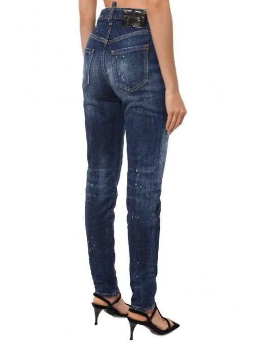 Blugi  DSQUARED2, High Waist Twiggy, Blue - S72LB0684S30872470