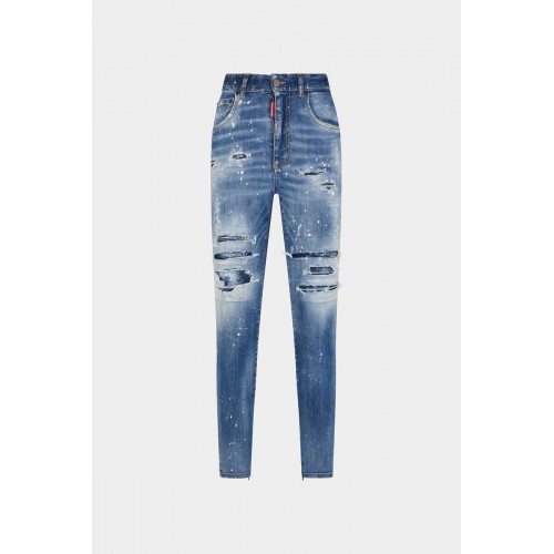 Blugi  DSQUARED2, High Waist Twiggy, S72LB0737S30789470 Blugi  DSQUARED2, High Waist Twiggy, S72LB0737S30789470