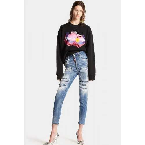 Blugi  DSQUARED2, High Waist Twiggy, S72LB0737S30789470