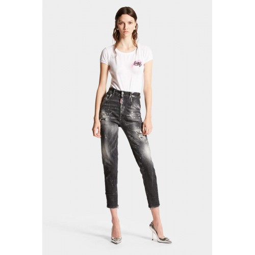 Blugi  DSQUARED2, High Waist Twiggy, S72LB0738S30503900 Blugi  DSQUARED2, High Waist Twiggy, S72LB0738S30503900