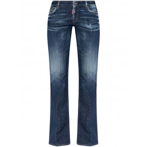 BLUGI DSQUARED2, Medium Waist, Flared, Navy Blue BLUGI DSQUARED2, Medium Waist, Flared, Navy Blue