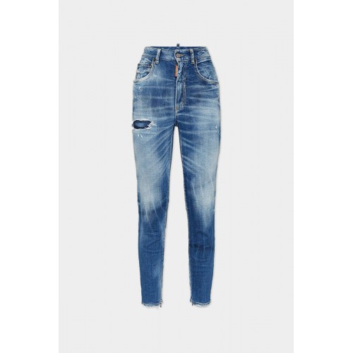 BLUGI DSQUARED2, High Waist, Twiggy, Blue BLUGI DSQUARED2, High Waist, Twiggy, Blue