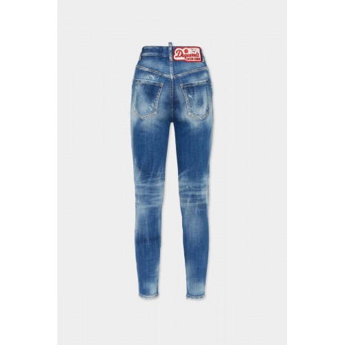 BLUGI DSQUARED2, High Waist, Twiggy, Blue BLUGI DSQUARED2, High Waist, Twiggy, Blue