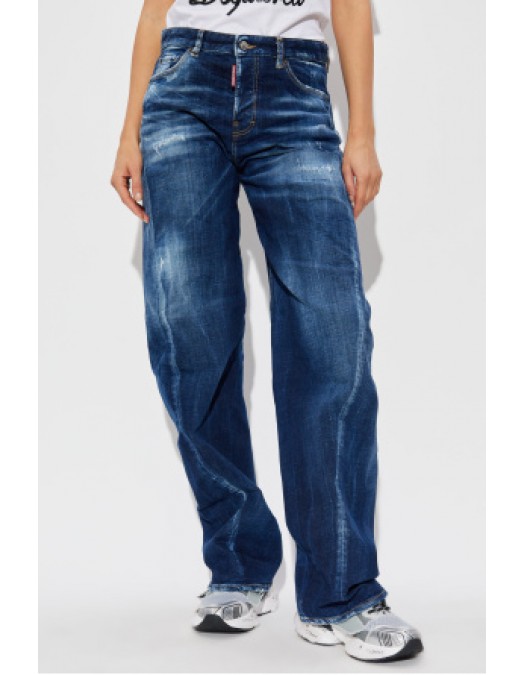 JEANS DSQUARED2,NAVY BLUE 'D2 Twisted' jeans - S72LB0890S30664470