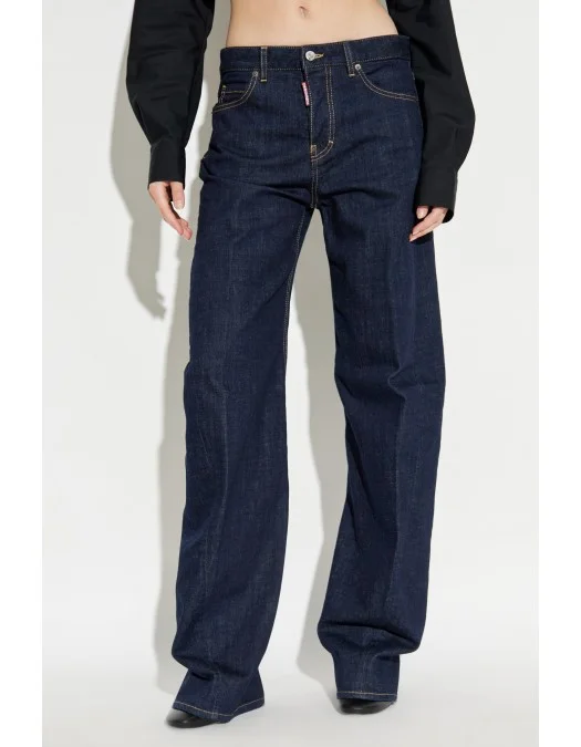 JEANS DSQUARED2, Navy blue, D2 Twisted Jeans - S72LB0900S30664470