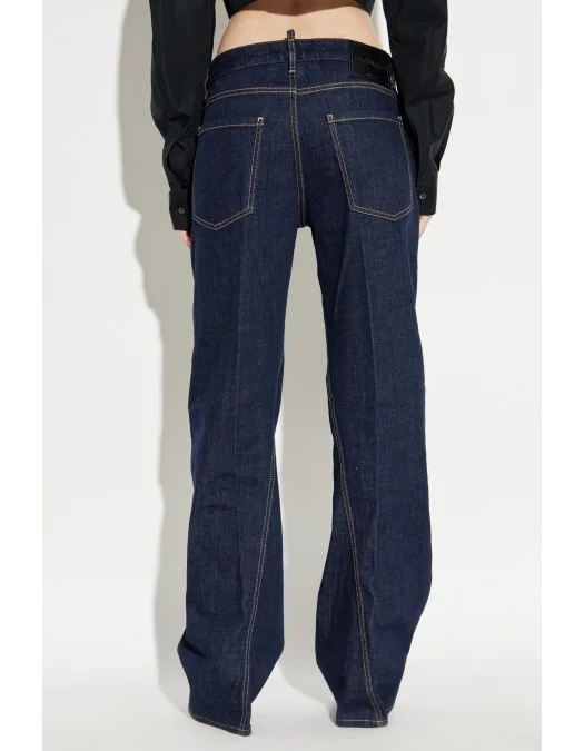 JEANS DSQUARED2, Navy blue, D2 Twisted Jeans - S72LB0900S30664470