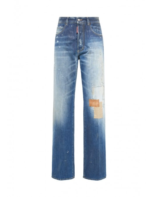 Jeans DSQUARED2, Medium Sand Wash San Diego, Albastru - S72LB0904D30011470 Jeans DSQUARED2, Medium Sand Wash San Diego, Albastru - S72LB0904D30011470