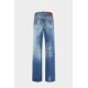 Jeans DSQUARED2, Medium Sand Wash San Diego, Albastru - S72LB0904D30011470 Jeans DSQUARED2, Medium Sand Wash San Diego, Albastru - S72LB0904D30011470