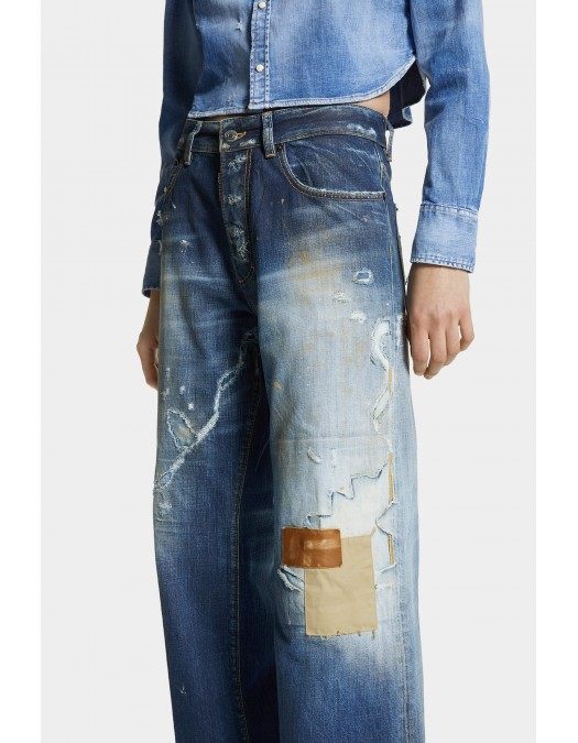 Jeans DSQUARED2, Medium Sand Wash San Diego, Albastru - S72LB0904D30011470 Jeans DSQUARED2, Medium Sand Wash San Diego, Albastru - S72LB0904D30011470
