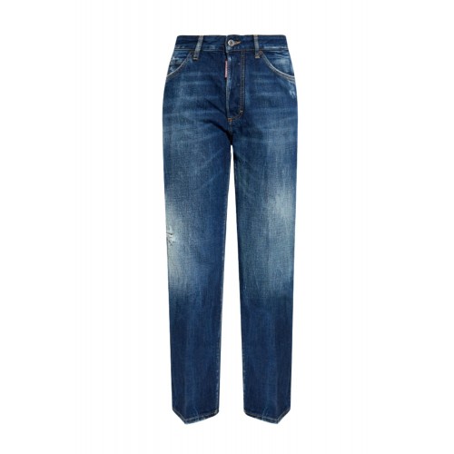 Jeans DSQUARED2, Navy blue Boston jeans, Logo insert Jeans DSQUARED2, Navy blue Boston jeans, Logo insert
