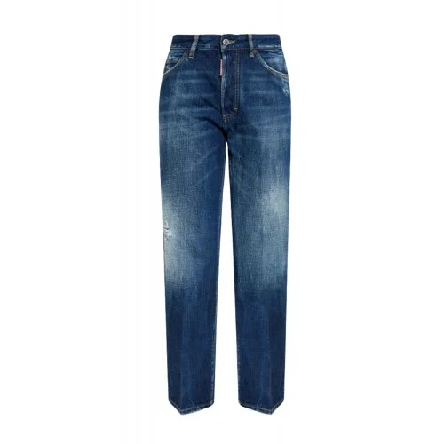 Jeans DSQUARED2, Navy blue Boston jeans, Logo insert