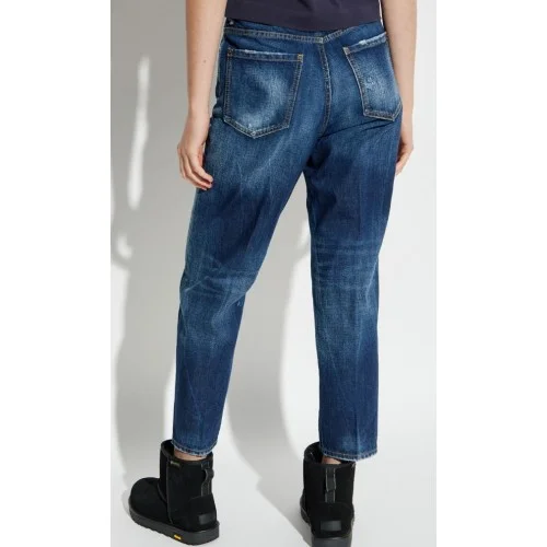 Jeans DSQUARED2, Navy blue Boston jeans, Logo insert
