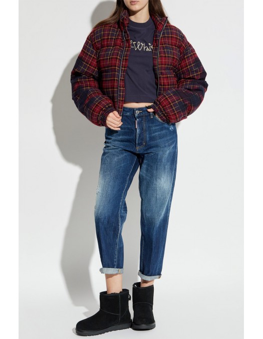 Jeans DSQUARED2, Navy blue Boston jeans, Logo insert - S72LB0913D30011470 Jeans DSQUARED2, Navy blue Boston jeans, Logo insert - S72LB0913D30011470