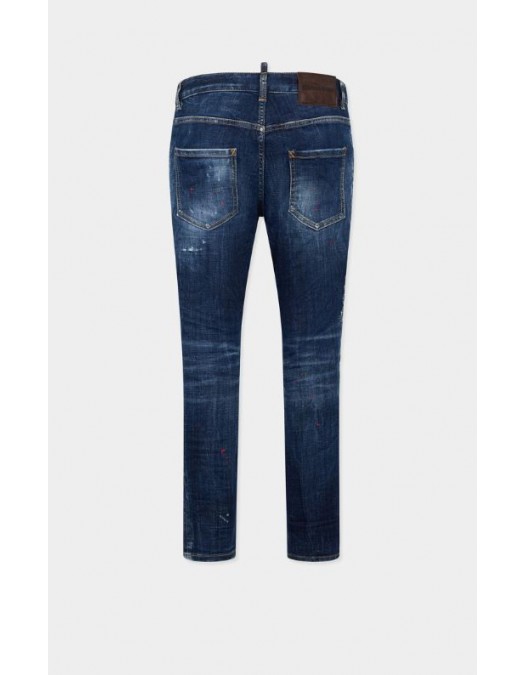 Blugi DSQUARED2, Dark Busted Rebel Teddy Jeans - S72LB0922S30664470