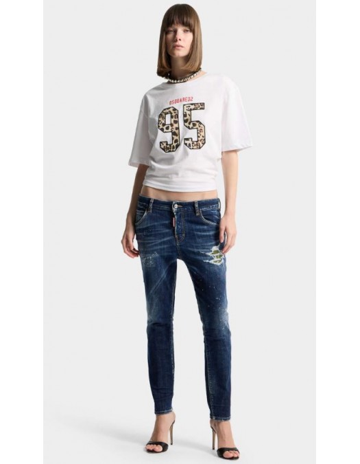 Blugi DSQUARED2, Dark Busted Rebel Teddy Jeans - S72LB0922S30664470
