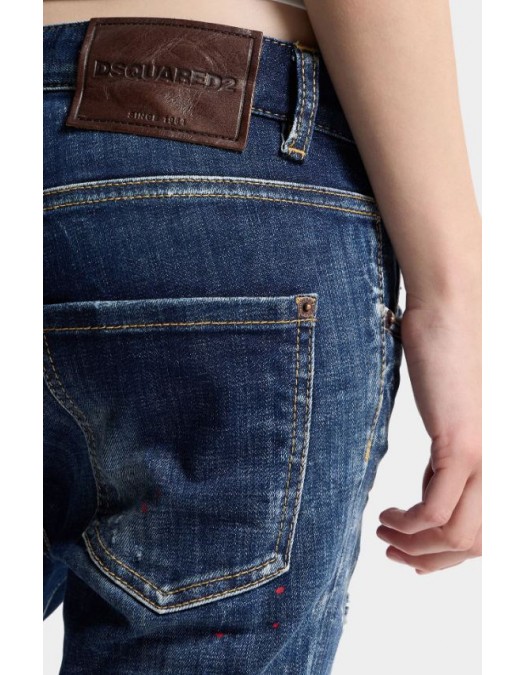 Blugi DSQUARED2, Dark Busted Rebel Teddy Jeans - S72LB0922S30664470