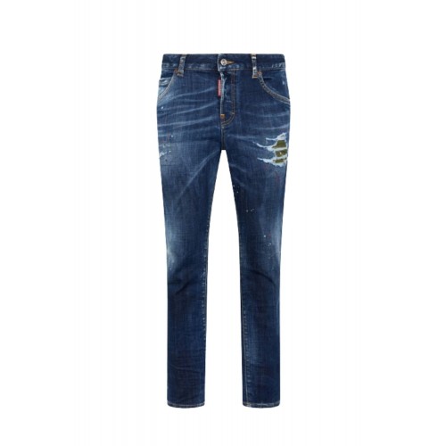 Blugi DSQUARED2, Dark Busted Rebel Teddy Jeans