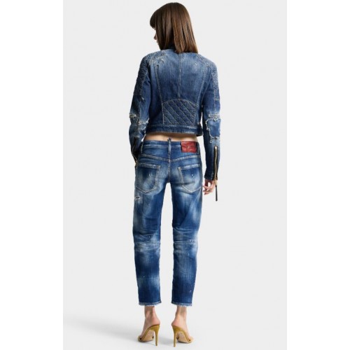 Blugi DSQUARED2, Medium Wash Jenna Jeans, Bleumarin