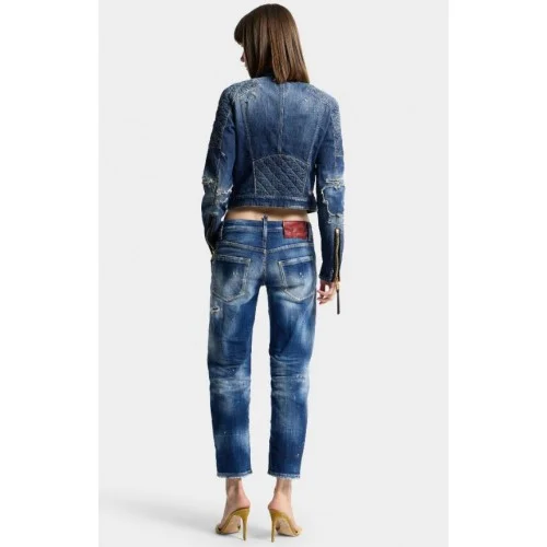 Blugi DSQUARED2, Medium Wash Jenna Jeans, Bleumarin