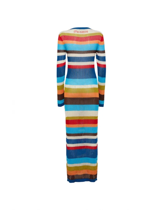 Rochie DSQUARED2, Summer Lovers Knit, Stripes, Multicolor - S73CU0312D13131961 Rochie DSQUARED2, Summer Lovers Knit, Stripes, Multicolor - S73CU0312D13131961