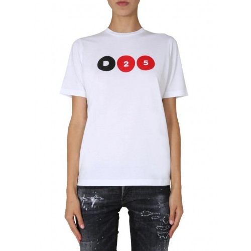 Tricou Dsquared2, Imprimeu Colorat, Alb Tricou Dsquared2, Imprimeu Colorat, Alb