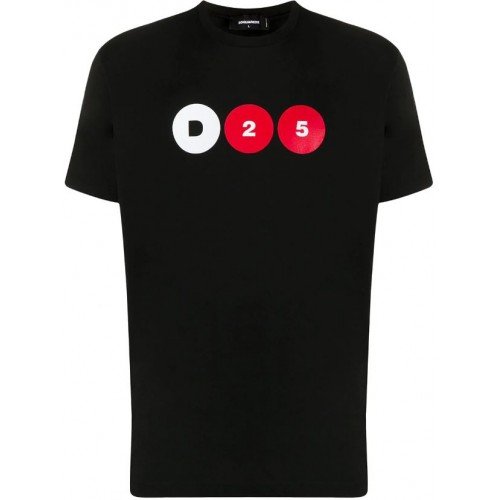 Tricou Dsquared2, Imprimeu Colorat, Negru