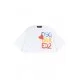 Tricou DSQUARED2, Summer Lovers, Crop Top, Color Logo, White - S73GC0294D20020100 Tricou DSQUARED2, Summer Lovers, Crop Top, Color Logo, White - S73GC0294D20020100
