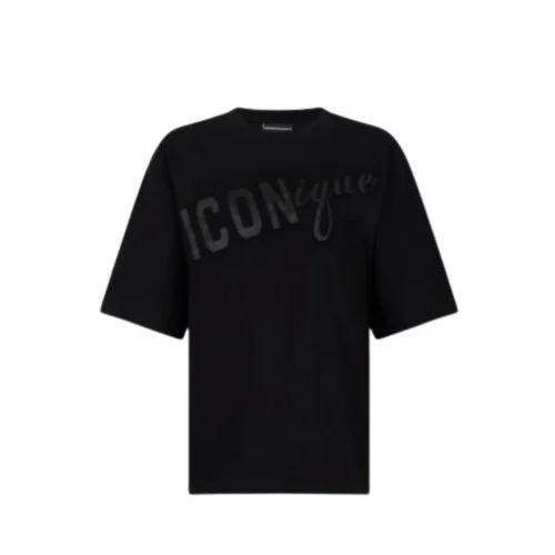 Trricou DSQUARED2, Iconique Loose Fit Tee, Black