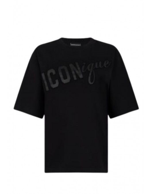 Trricou DSQUARED2, Iconique Loose Fit Tee, Black - S73GC0304D20033900