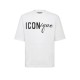 Tricou DSQUARED2, Iconique Loose Fit Tee, White - S73GC0308D20033100